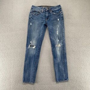 American Eagle Jeans Mens 28x30 Skinny Extreme Flex Distressed Holes Stretchy
